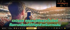 เวปบอล คุณสมบัติของเว็บไซต์คือทางเลือกที่ดีที่สุดสำหรับการเล่น